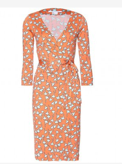 Diane von Furstenberg New Julian Two Wrap Dress in Orange  UFO No More