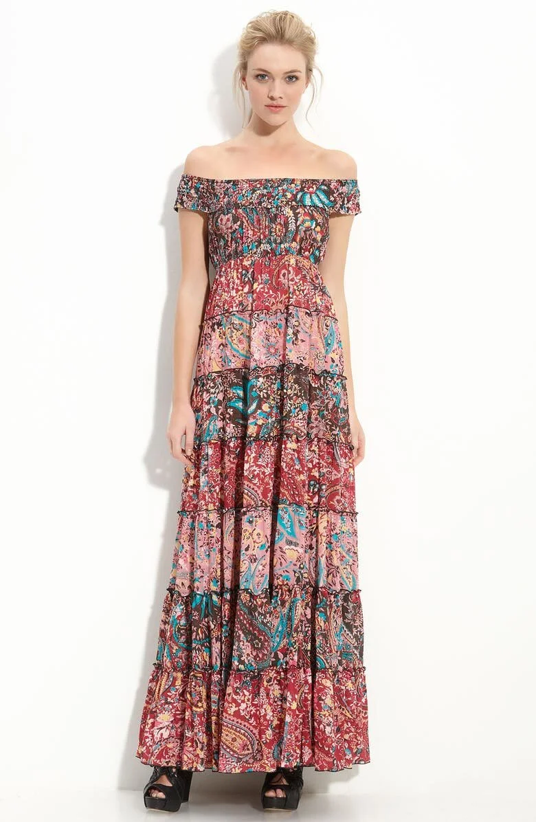Free People Floral Cascade Maxi Dress
