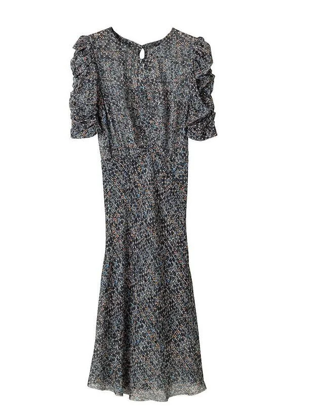 H&amp;M x Isabel Marant Printed Ruched Sleeves Dress