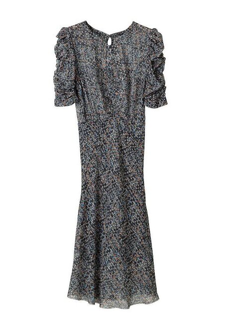 H&M x Isabel Marant Printed Ruched Sleeves Dress — UFO No More