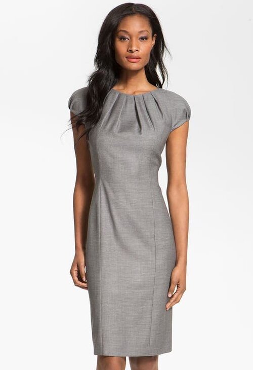 Grey top business dress