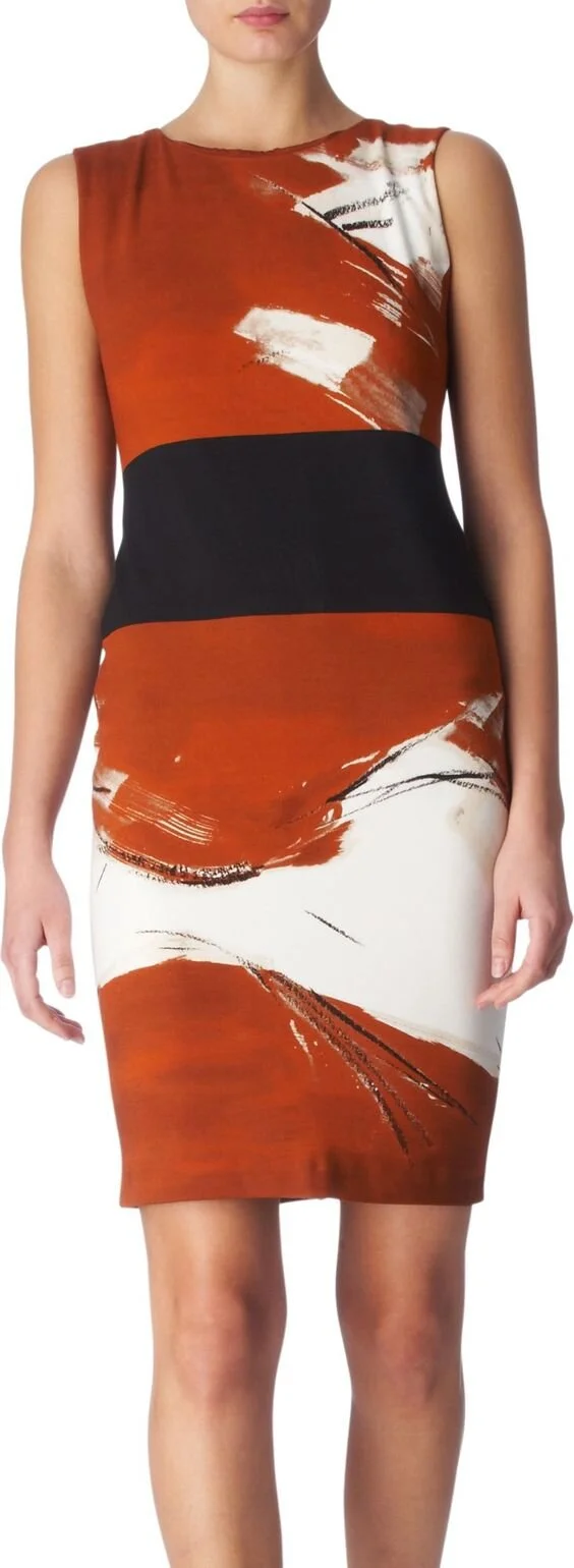 Max Mara Bosco Shift Dress in Red