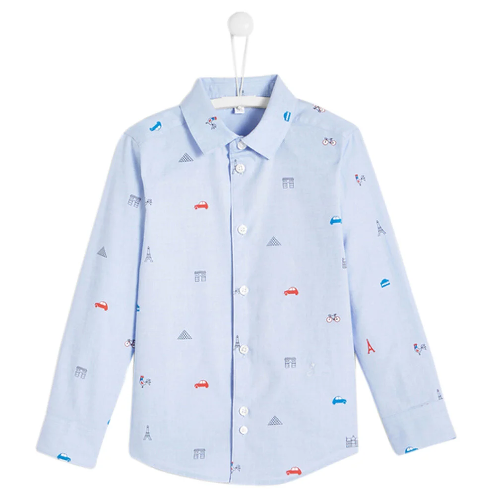 Jacadi Paris Monuments Shirt in Light Blue