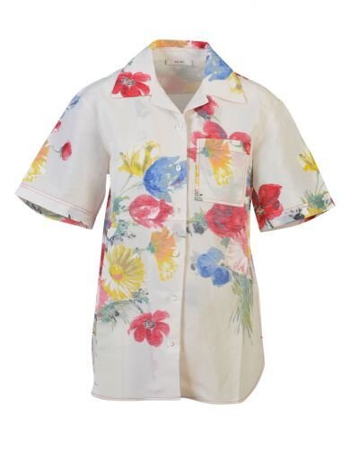 Céline Floral-Print Short-Sleeve Shirt.jpg