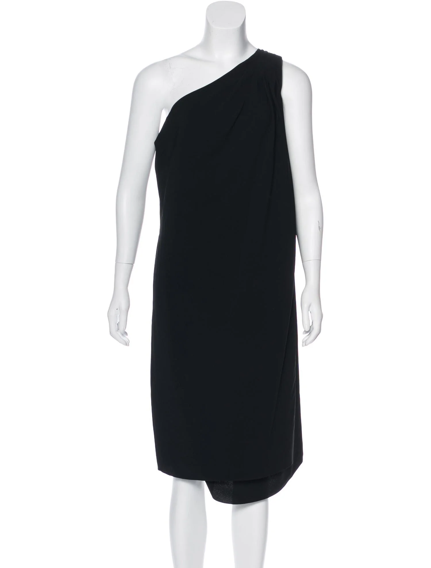 Ralph Lauren One-Shoulder Midi Dress in Black
