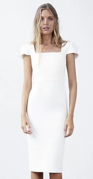 Yeojin Bae Aimee Double Crepe Dress in White