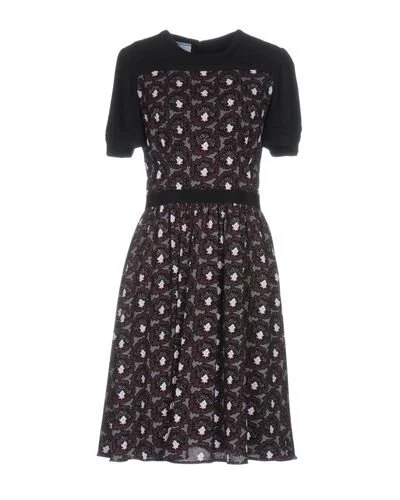 Prada Abstract Print Dress in Black