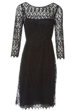 plus size lace dress styles Karen Kane Scalloped Stretch Lace Dress