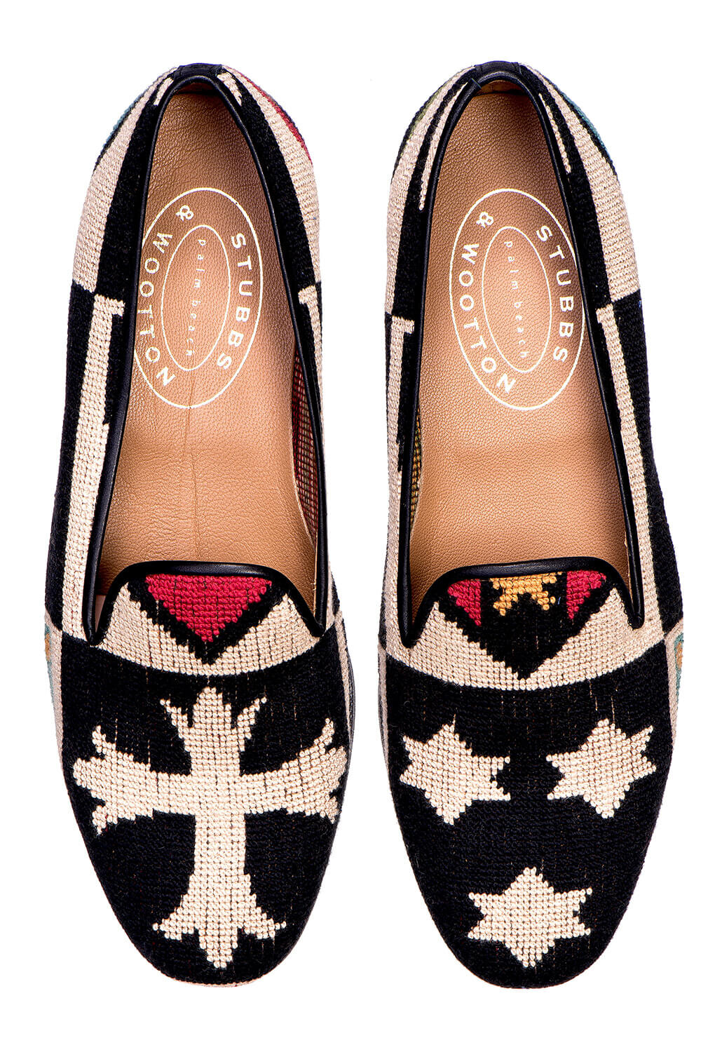 Stubbs & Wootton Crest Slippers in Black — UFO No More