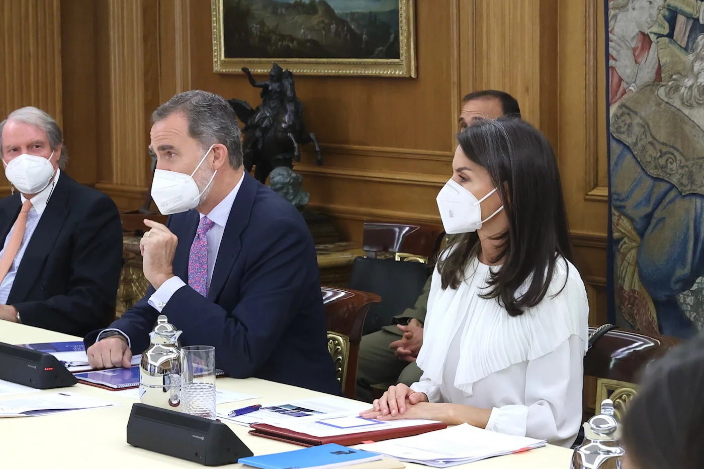 King Felipe and Queen Letizia preside meeting of the Delegate Commission of the Princess of Girona Foundation