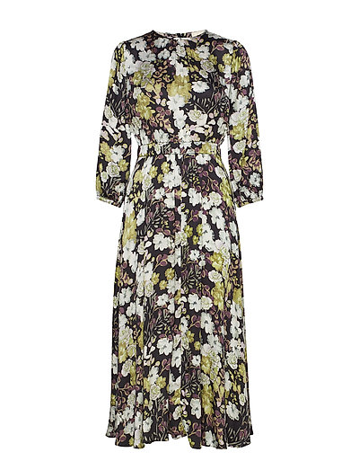 ByTiMo Satin Midi Dress in Green Garden UFO No More ByTiMo Satin Midi Dress in Green Garden UFO No More