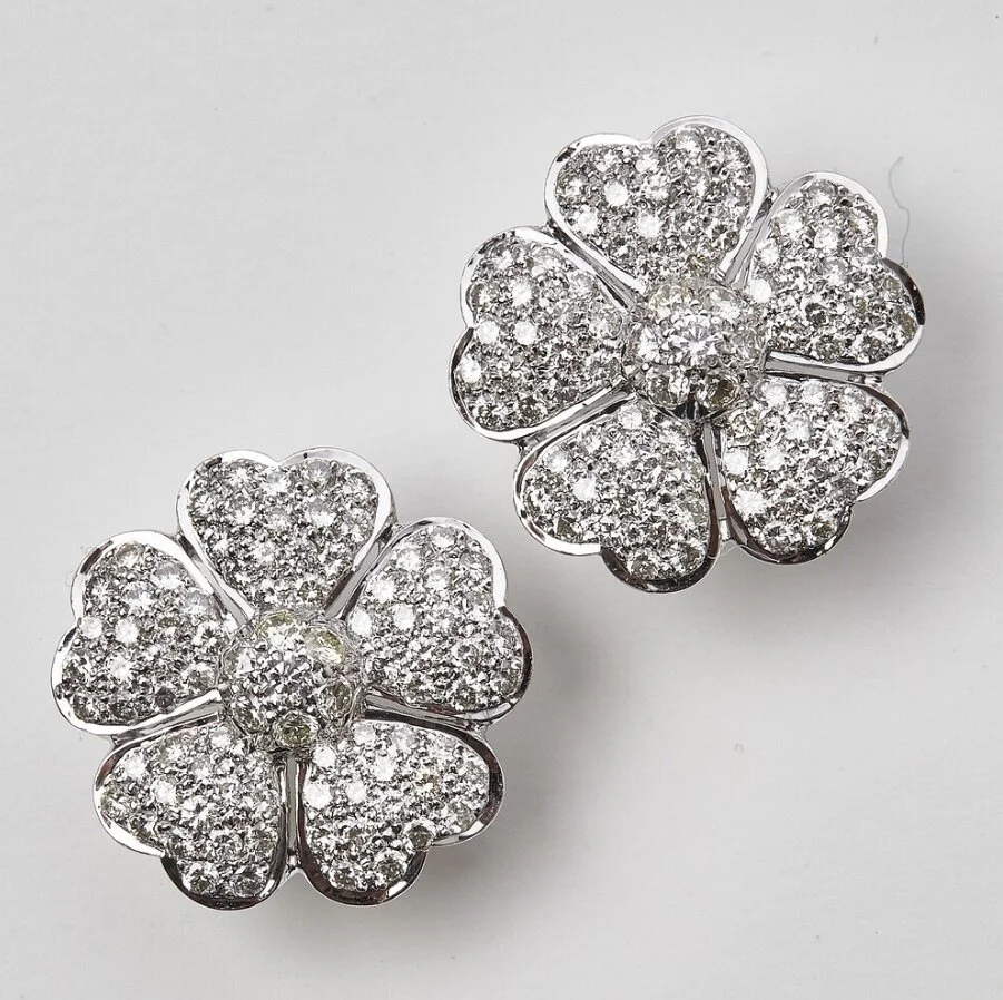 Bruun Rasmussen Flower Diamond Earrings