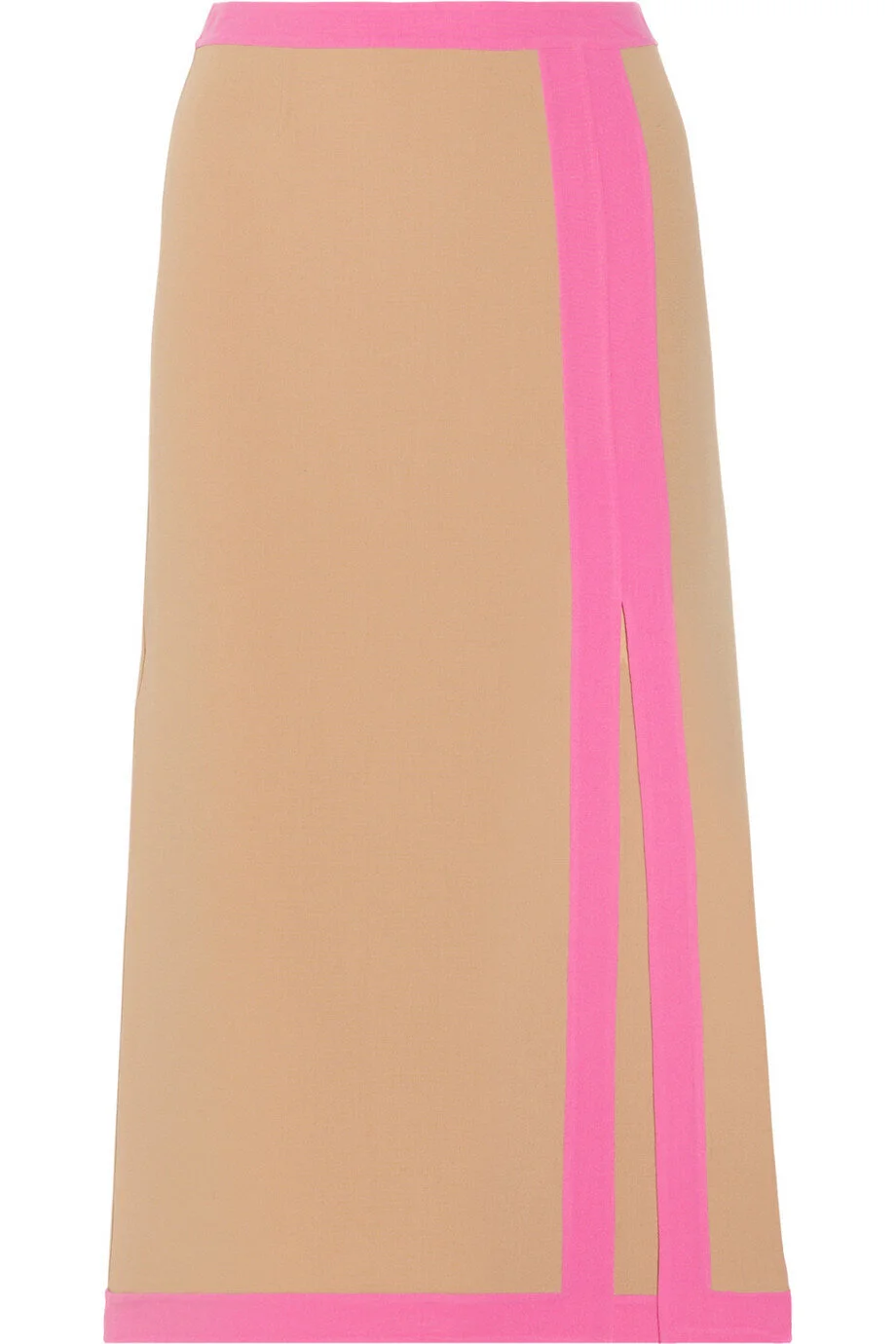Michael Kors Stretch-Wool Midi Skirt in Sand