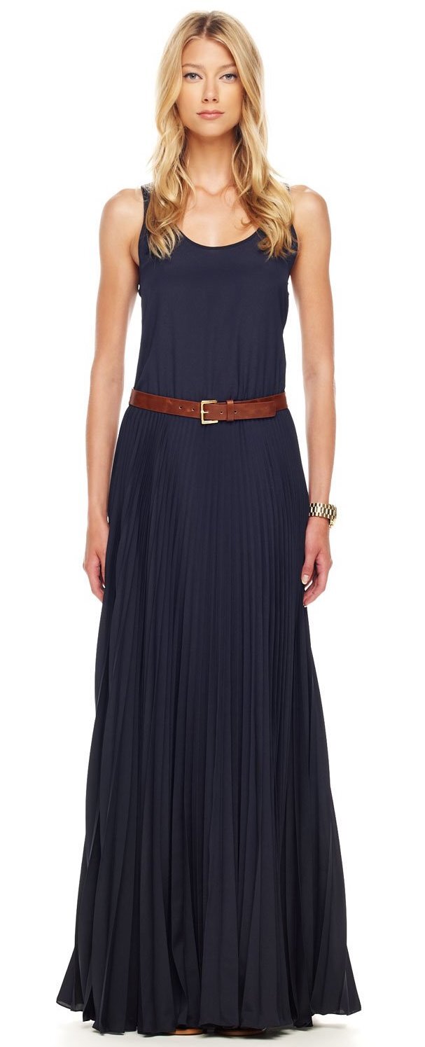 Michael Kors Pleated Tank Maxi Dress in ...