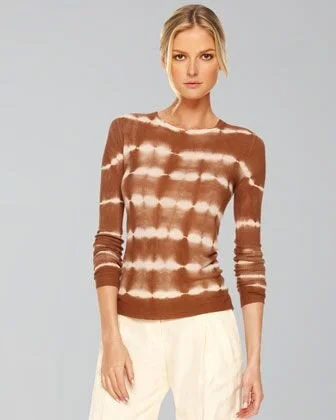 Michael Kors Tie-Dye Stripe Shirt in Brown