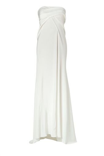 Donna Karan Gypsum Strapless Jersey Gown in White — UFO No More
