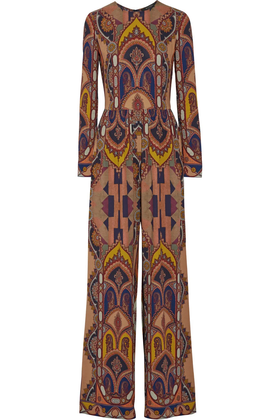 Etro Printed Stretch-Crepe Jumpsuit in Multi