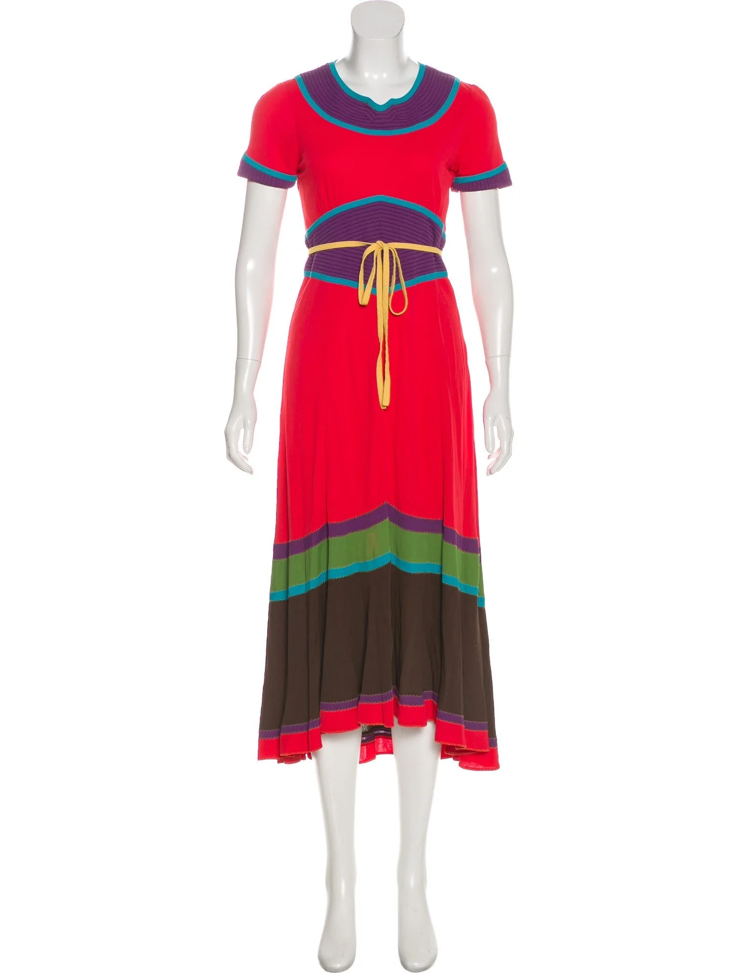 Marc Jacobs Multicolor Knit Midi Dress
