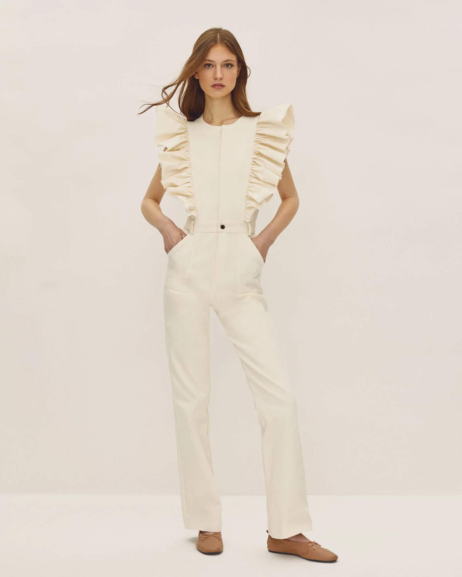 IQ Collection Tana Jumpsuit in White