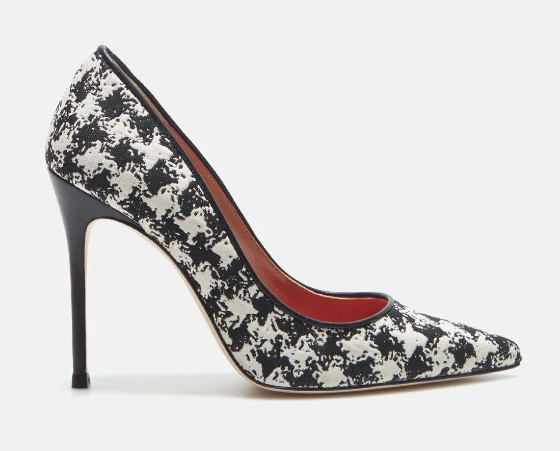 Carolina Herrera Houndstooth Pumps in Black & White