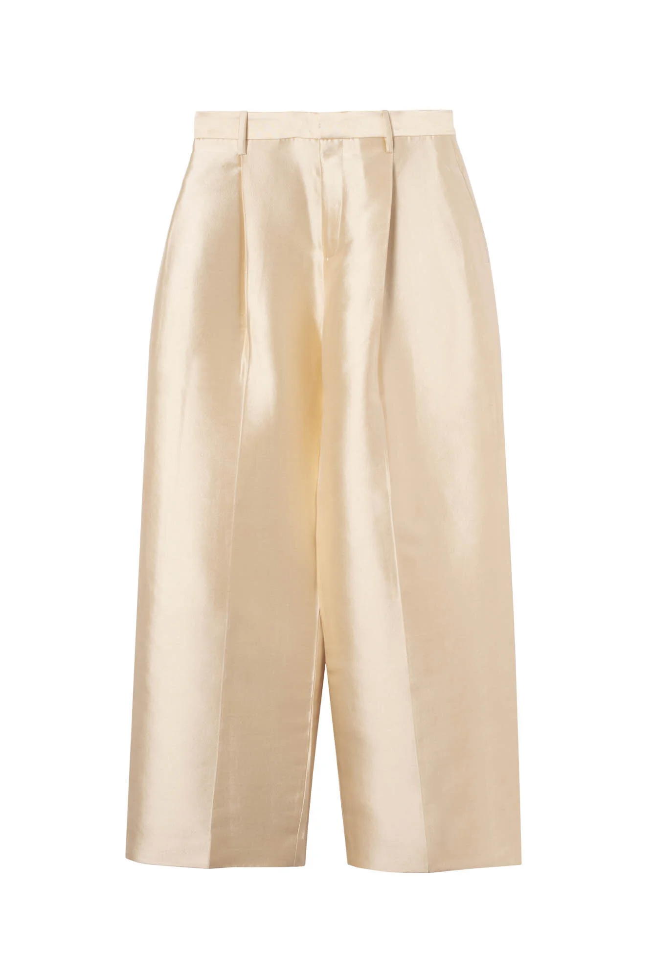 Alter Designs Silk Wide-Leg Trousers in Gold