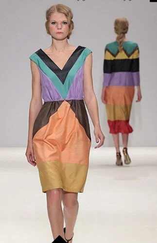 Spijkers en Spijkers Geometric Multicolor Dress 