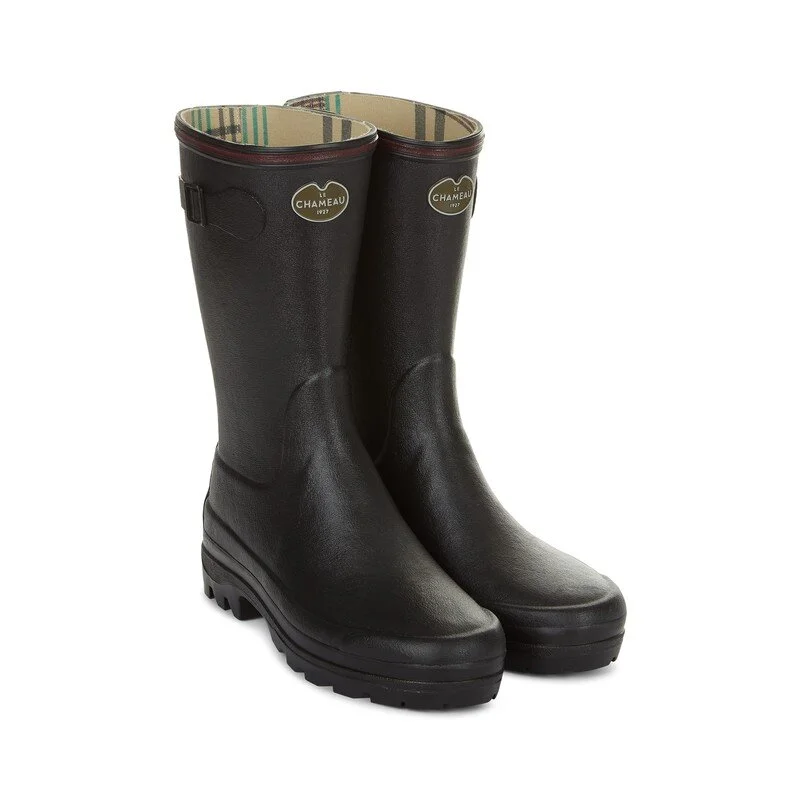 Le Chameau Giverny Jersey Lined Bottillon in Black