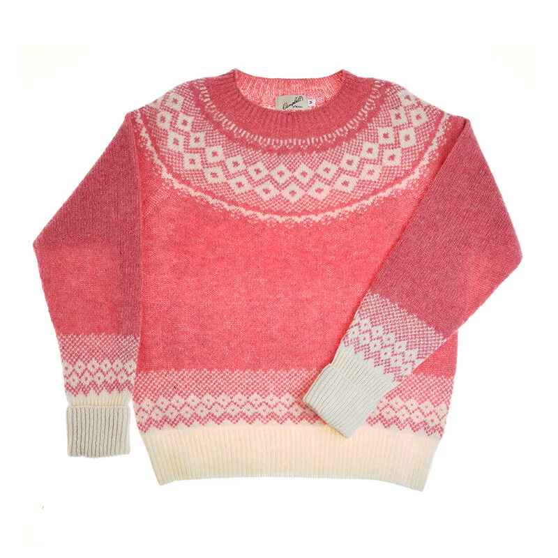 Campbell's of Beauly Nordic Crew Jumper in Rose