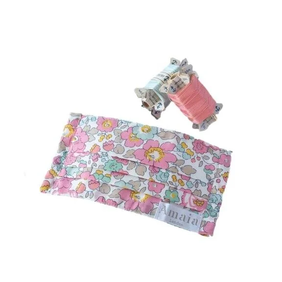 Amaia Kids Adult Reusable Cotton Face Mask in Pink Betsy