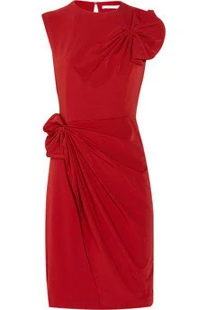 Diane von Furstenberg Agata Stretch-poplin Dress in Red