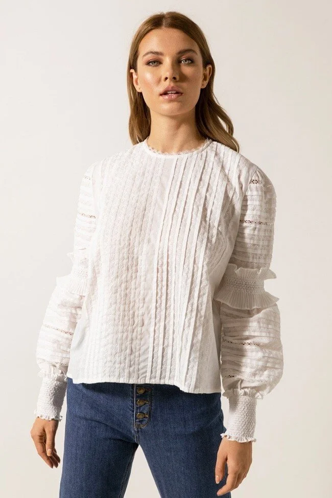 By Malina Valery Blouse in White