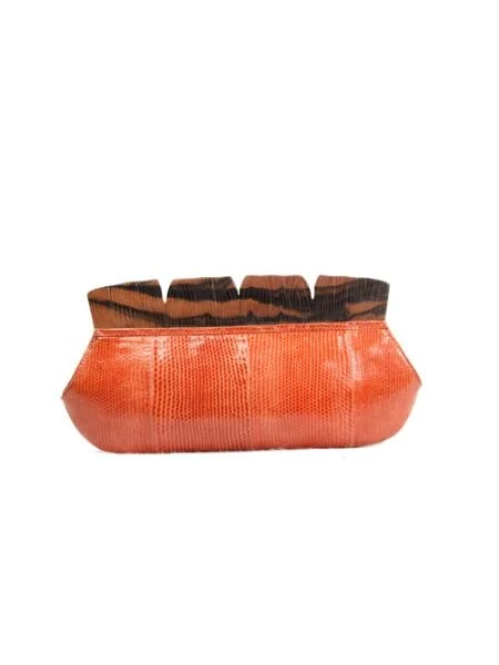 A Bag With A Story Maharlika Clutch in Snake Orange