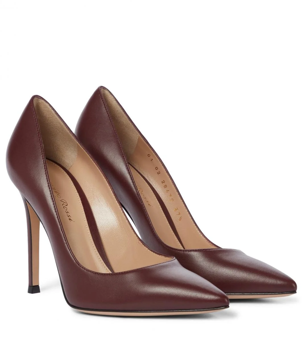 gianvito rossi burgundy pumps
