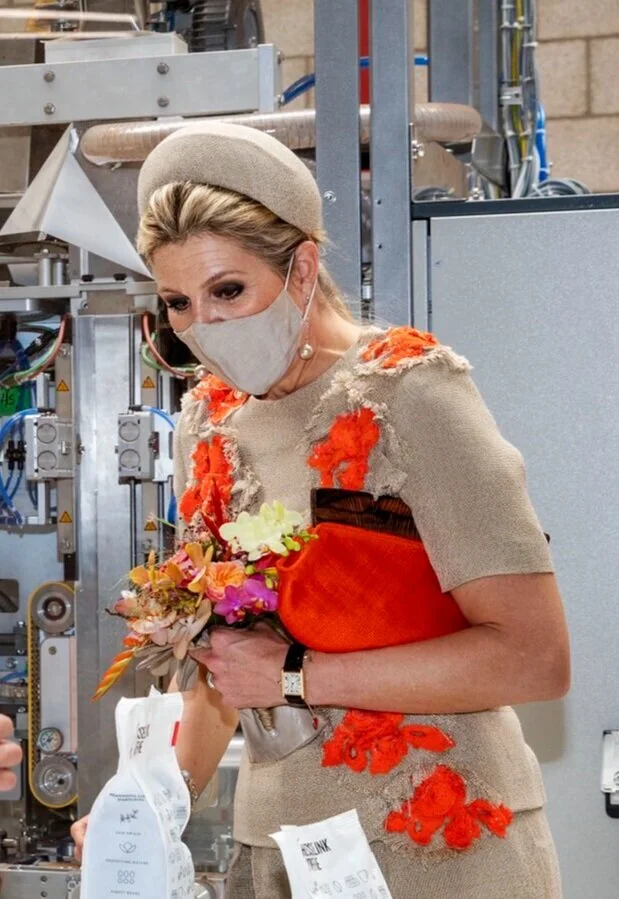 Queen Maxima visits Hesselink Koffie in Winterswijk and a dairy farm in Lettele