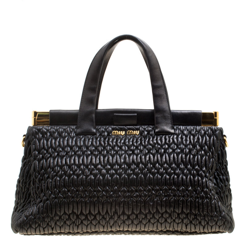 Miu Miu Matelassé Top Handle Tote in Black.jpg