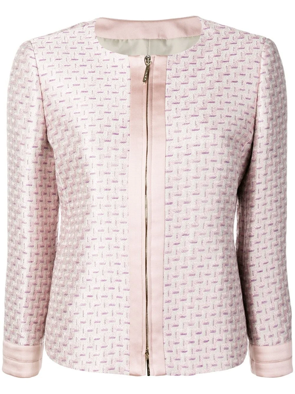 Giorgio Armani Geometric Jacquard Jacket in Pink