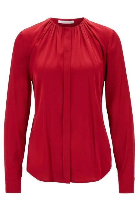 Hugo Boss Banora Blouse in Red