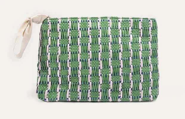 Maria La Rosa Calendula Clutch in Green