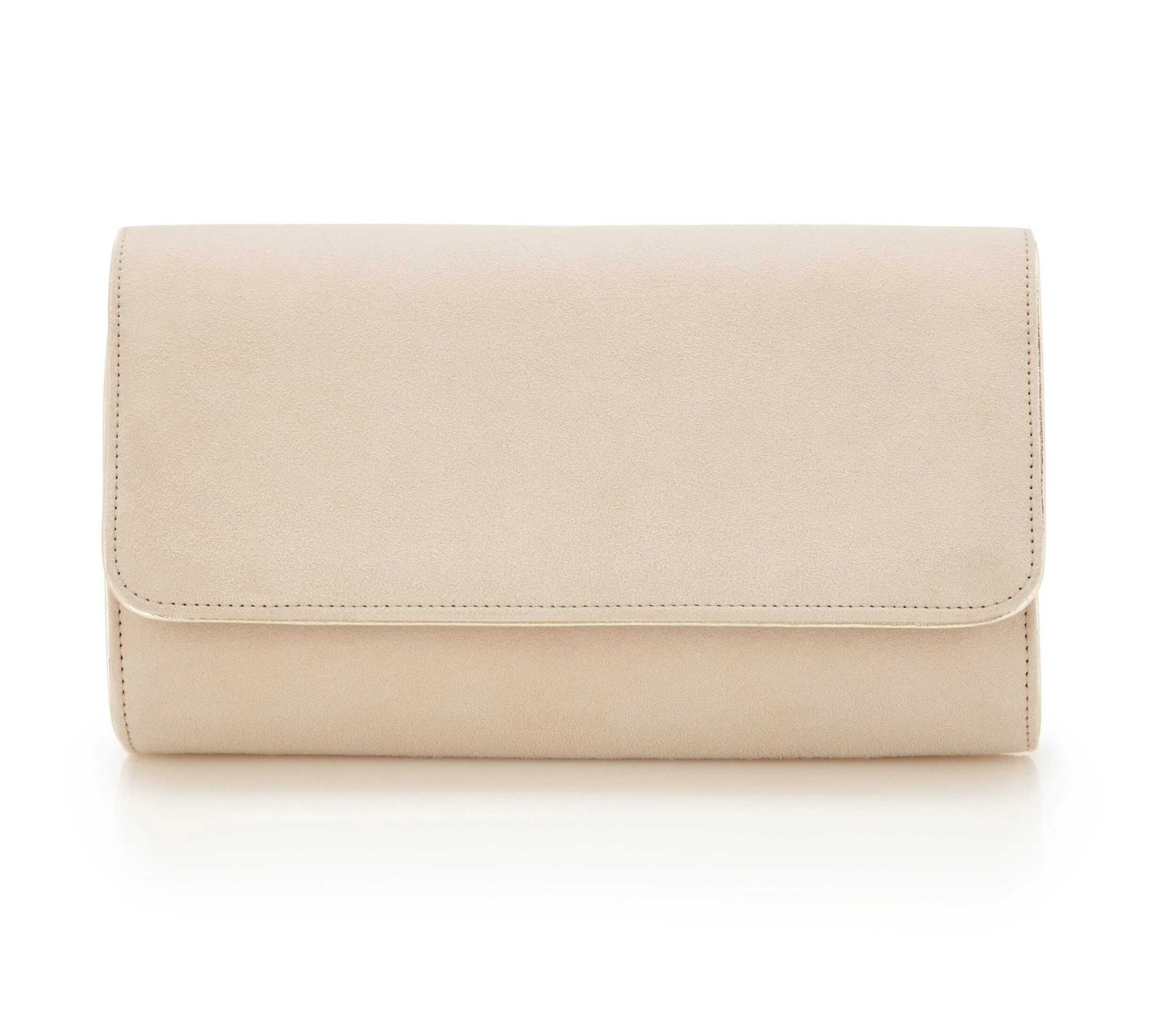 Emmy Natasha Clutch in Blush Cream Suede