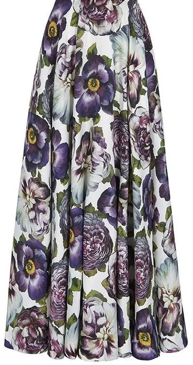 Suzannah Floral Circular Ankle Length Skirt