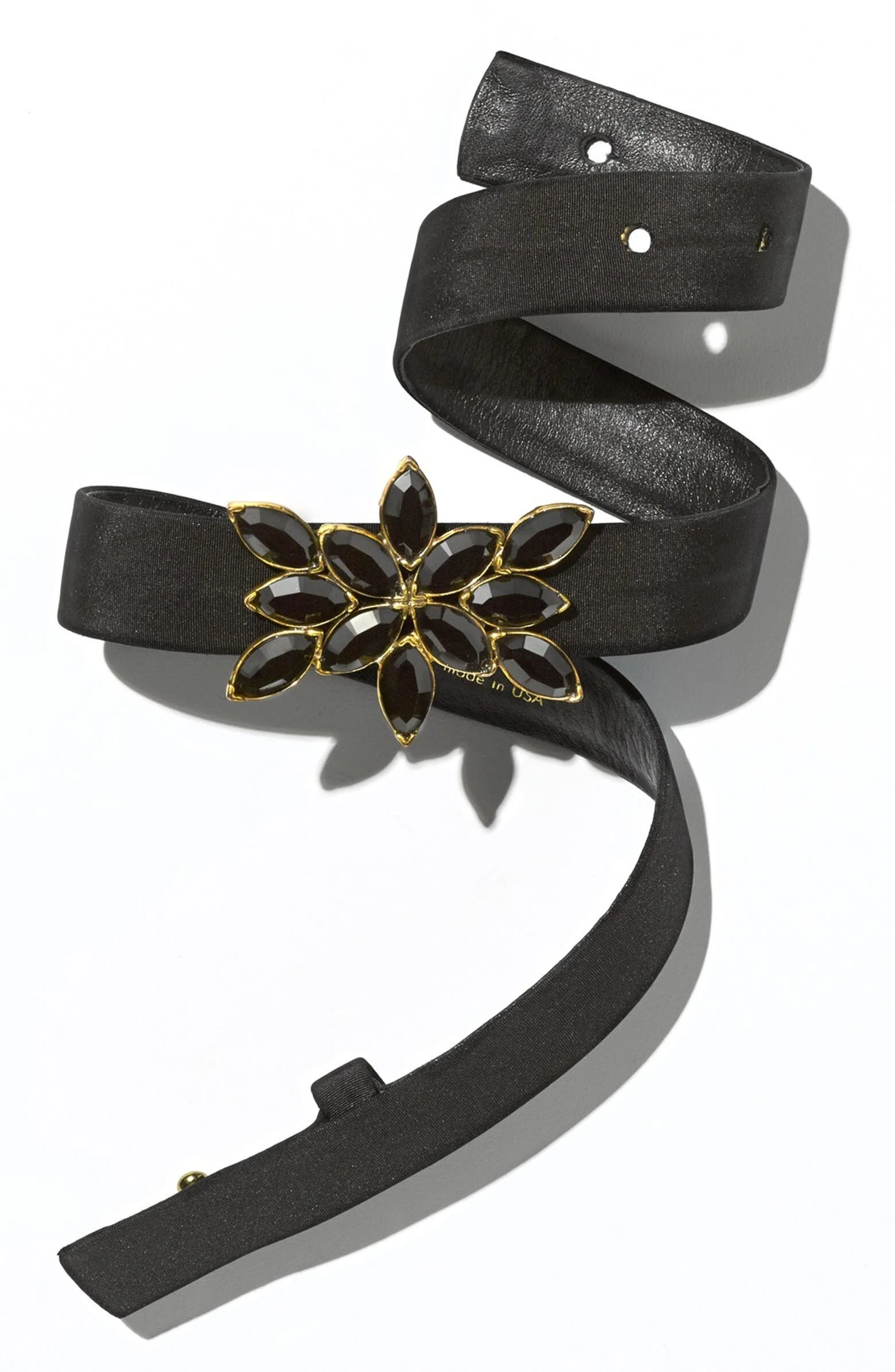 Oscar de la Renta Jewelled Belt in Black