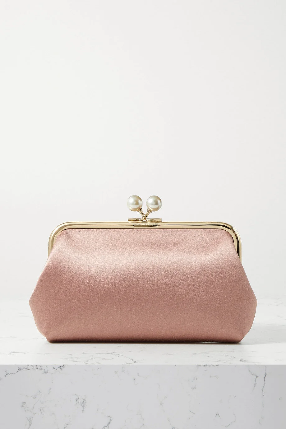 Anya Hindmarch Maud Clutch in Pink Satin