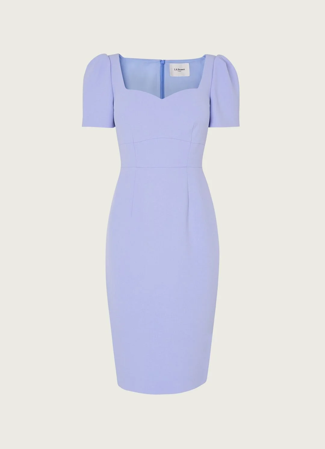 LK Bennett Dee Crepe Shift Dress in Pale Blue