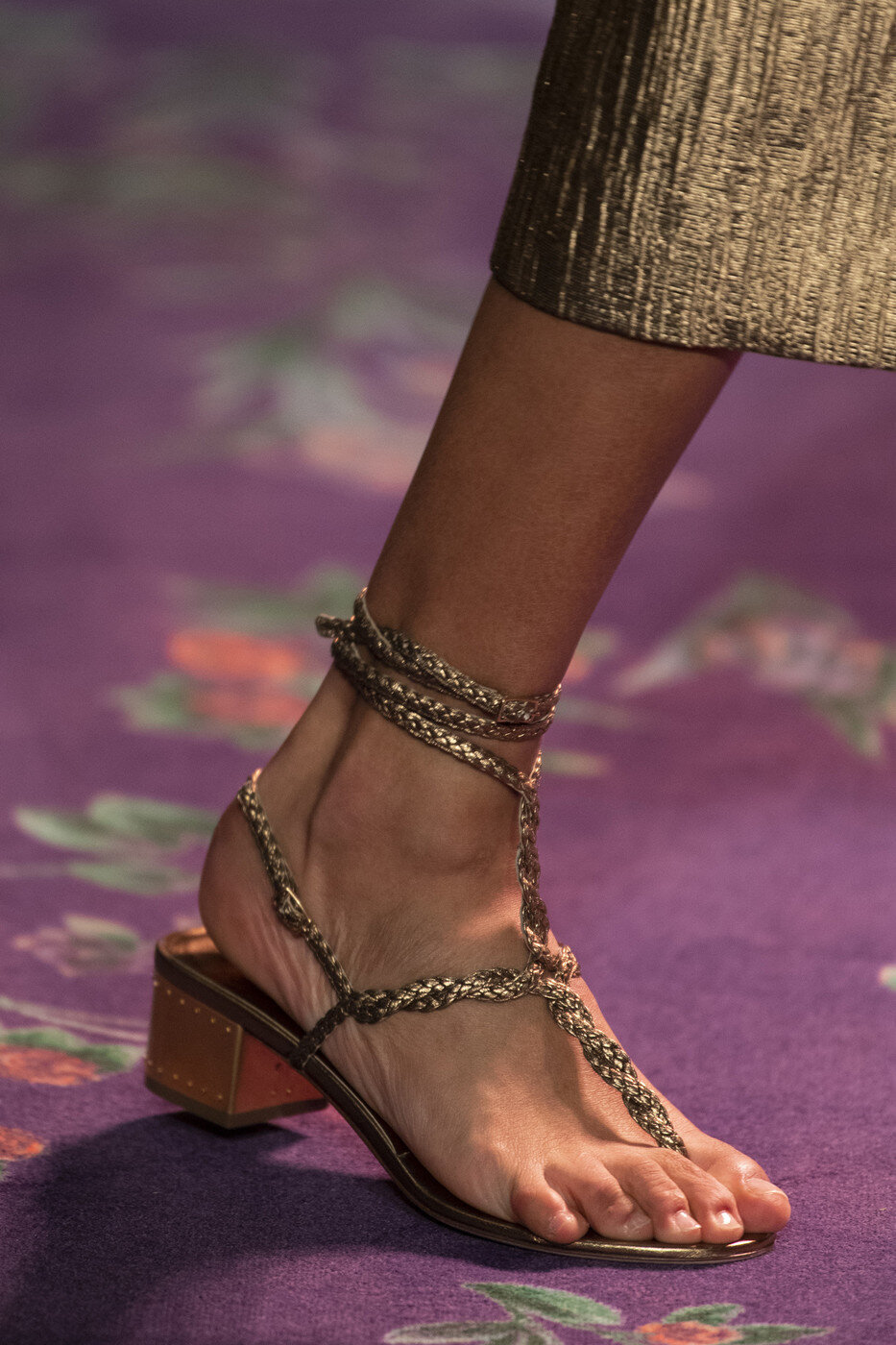 Christian Dior HC Braided Thong Ankle-Wrap Sandals.jpg