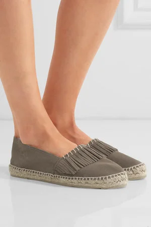 Chloé Fringed Suede Espadrilles