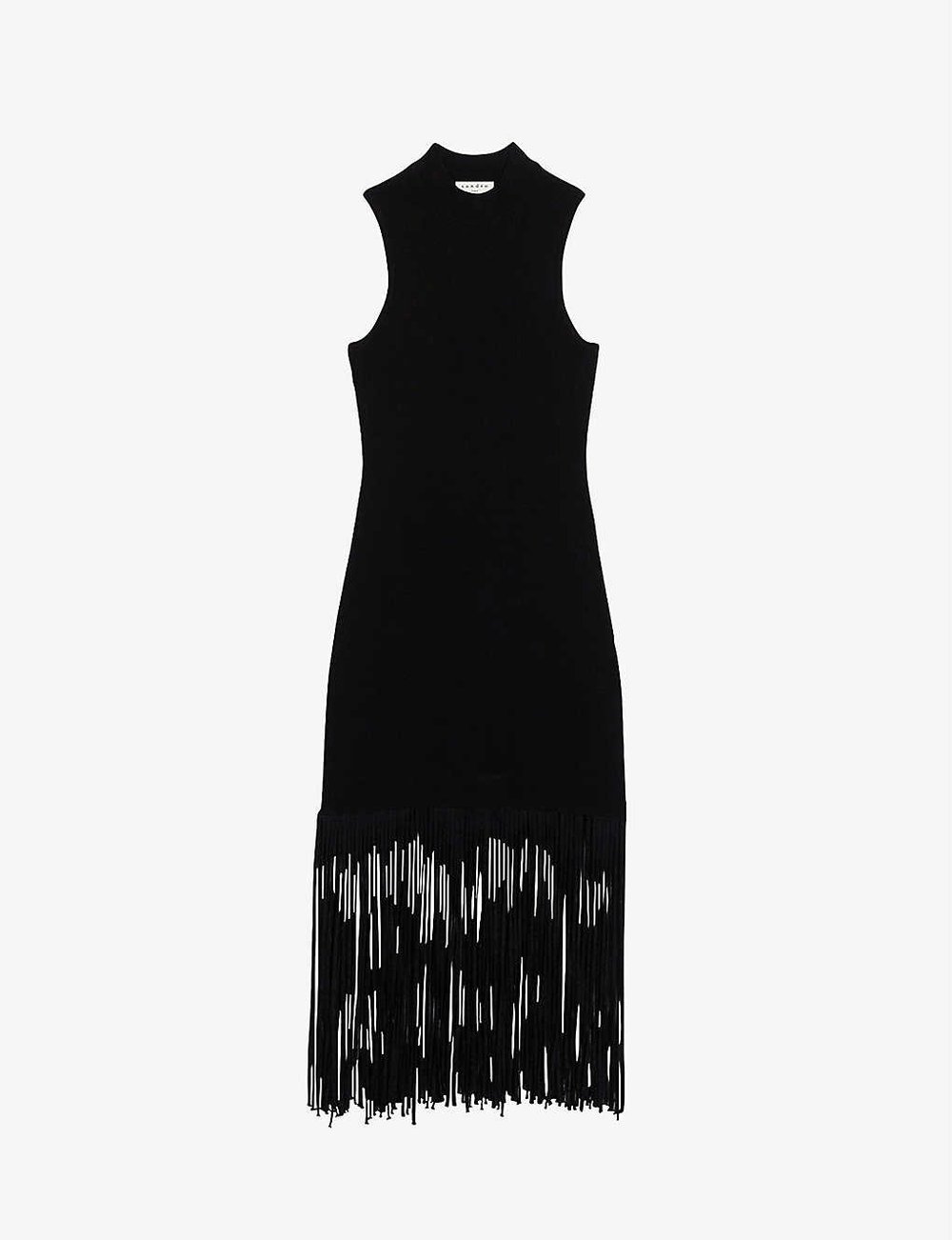 sandro asymmetric fringed dress MNM Couture F02867 Elegantly Asymmetrical A-line Ballgown Coral / 22