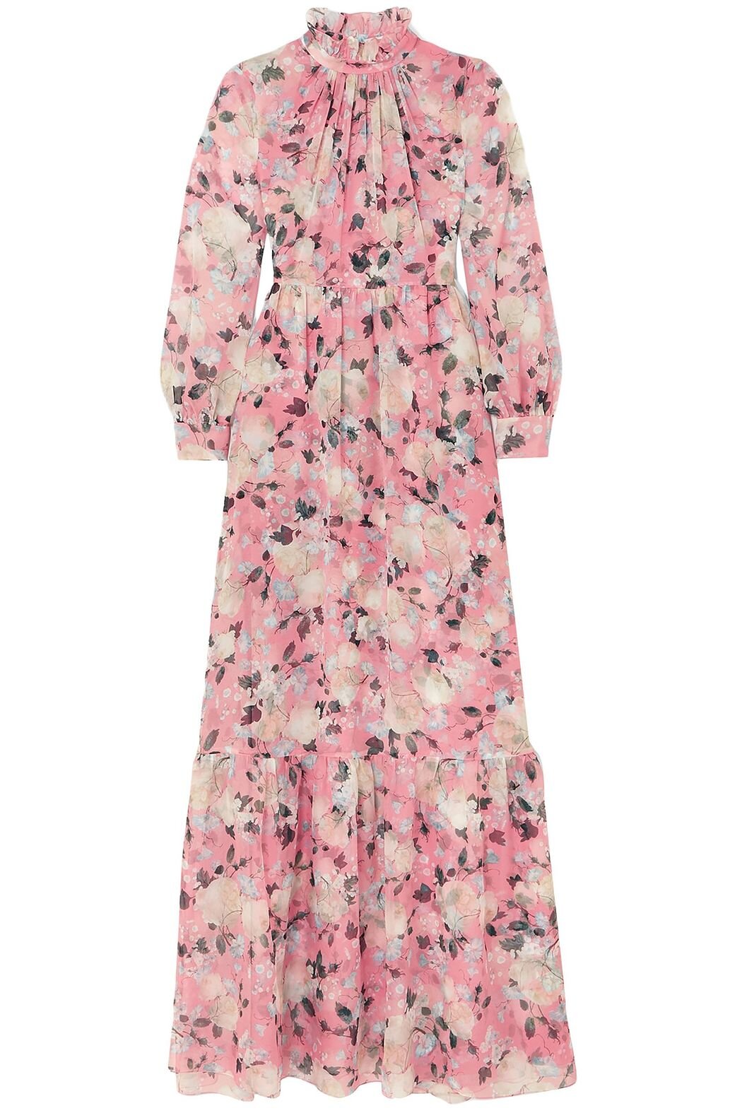 Erdem Clementine Floral-print Silk-voile Gown in Pink — UFO No More