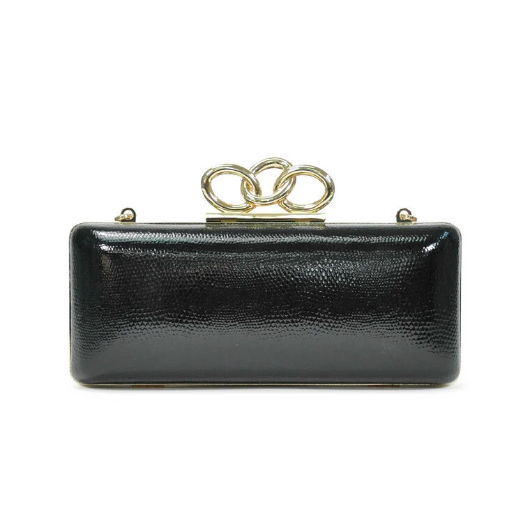 Diane von Furstenberg Sutra Clutch in Black
