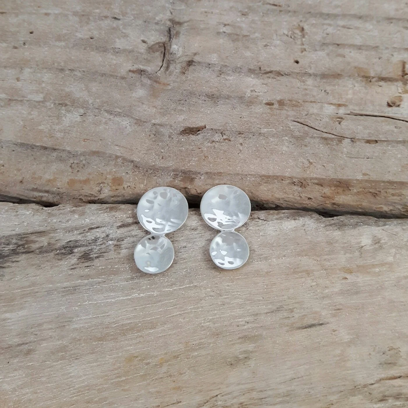 Palenque Roma Round Hammered Stud Earrings
