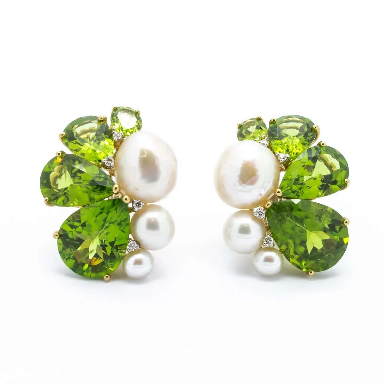 Scully & Scully Peridot and Pearl Earrings